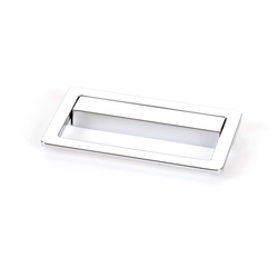 Up 2-1/2 Inch Center to Center Polished Chrome Recess Pull