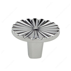 Art Deco 1-3/16 Inch Diameter Chrome Cabinet Knob