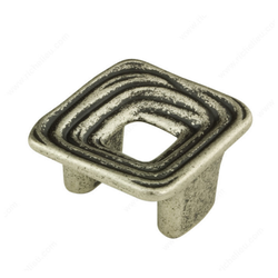 Striated 1-1/4 Inch Center to Center Faux Iron Cabinet Pull