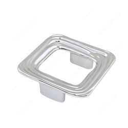 Striated 1-1/4 Inch Center to Center Chrome Cabinet Pull