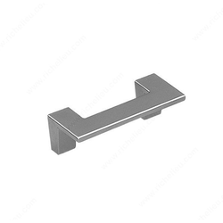 Sleek 2-1/2 Inch Center to Center Matte Chrome Cabinet Pull
