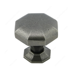 Traditional Cast Iron 1-1/2 Inch Diameter Natural Iron Cabinet Knob