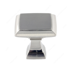 Heritage 1-1/2 Inch Diameter Brushed Nickel Cabinet Knob