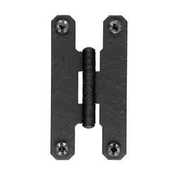 Rough Iron Flush "H inch Hinge Black Iron