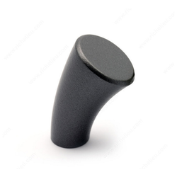 Abstract 13/16 Inch Diameter Graphite Cabinet Knob