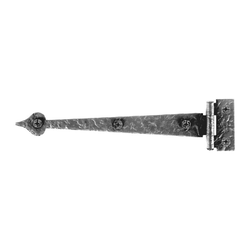 Rough Iron Flush Strap Hinge 6-1/2 inch Long Black Iron