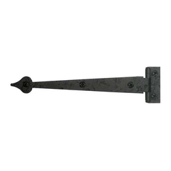 Rough Iron 3/8 inch Offset Strap Hinge 6-1/2 inch Long Black Iron