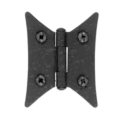 Rough Iron Butterfly Style Surface Mount Hinge Black Iron