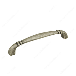 Art Deco 5-1/16 Inch Center to Center Faux Iron Cabinet Pull