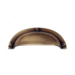 Povera 2-1/2 Inch Center to Center Antique English Cabinet Cup Pull