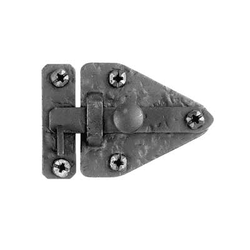Rough Iron Flush Cabinet Latch 2-5/32 inch High Black Iron