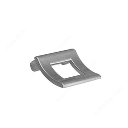 Geometric 1-1/4 Inch Center to Center Brushed Nickel Cabinet Pull