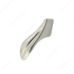 Swoop 11/16 Inch Center to Center Brushed Nickel Cabinet Pull