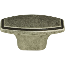 Art Deco 1-3/4 Inch Diameter Faux Iron Cabinet Knob