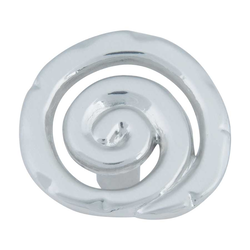 Scroll 1-1/2 Inch Diameter Brushed Nickel Cabinet Knob