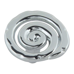 Scroll 1-1/2 Inch Diameter Polished Chrome Cabinet Knob