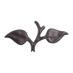 Leaf 3 Inch Center to Center Aged Bronze Cabinet Pull