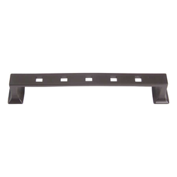 Modern Craftsman 5-1/2 Inch Center to Center Aged Bronze Cabinet Pull