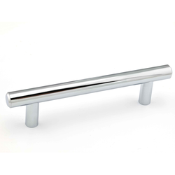Contemporary 4-1/4 Inch Center to Center Bar Pulls with Chrome Finish
