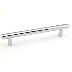 Contemporary 7-9/16 Inch Center to Center Bar Pulls with Chrome Finish