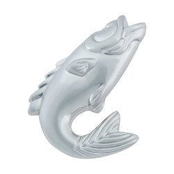 Fish 2-1/4 Inch Diameter Brushed Nickel Cabinet Knob