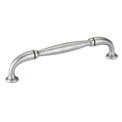 Traditional 5-1/32 Inch Center to Center Bar Pulls with Wrought Iron Finish