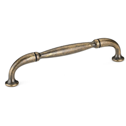 Traditional 5-1/32 Inch Center to Center Bar Pulls with Brass Finish