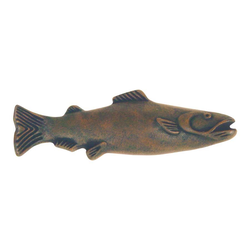 Fish 3 Inch Center to Center Rust Cabinet Pull
