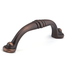 Traditional 3-25/32 Inch Center to Center Bar Pulls with Bronze Finish