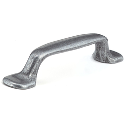 Traditional 3-25/32 Inch Center to Center Bar Pulls with Natural Iron Finish