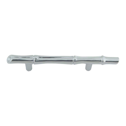 Bamboo 3 Inch Center to Center Polished Chrome Cabinet Pull