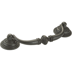 Traditional 4-1/4 Inch Center to Center Bar Pulls with Matte Iron Finish