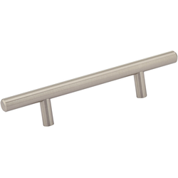 Contemporary 3-25/32 Inch Center to Center Bar Pulls with Nickel Finish