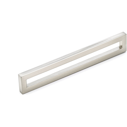 Contemporary 6-5/16 Inch Center to Center Bar Pulls with Nickel Finish