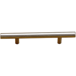Contemporary 4-1/8 Inch Center to Center Bar Pulls with Stainless Steel Finish