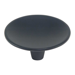 Dap 2-1/2 Inch Diameter Black Cabinet Knob