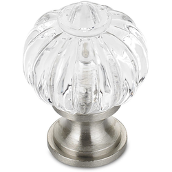 Eclectic 1-3/32 Inch Diameter Knobs with Clear Nickel Finish