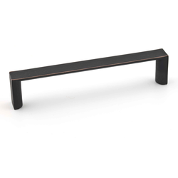 Contemporary 3-25/32 Inch Center to Center Bar Pulls with Bronze Finish