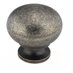Contemporary 1-1/4 Inch Diameter Knobs with Pewter Finish