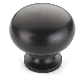 Contemporary 1-1/4 Inch Diameter Knobs with Matte Black Finish