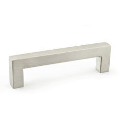 Contemporary 5-1/32 Inch Center to Center Bar Pulls with Stainless Steel Finish
