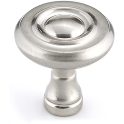 Traditional 1-1/4 Inch Diameter Knobs with Nickel Finish