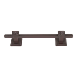 Craftsman 4 Inch Center to Center Aged Bronze Cabinet Pull