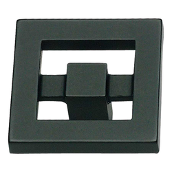 Nobu 1-3/8 Inch Diameter Black Cabinet Knob