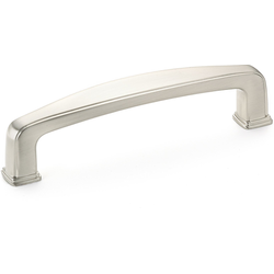 Transitional 3-25/32 Inch Center to Center Bar Pulls, Brushed Nickel
