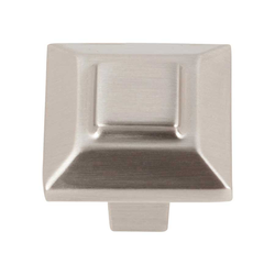 Trocadero 1 Inch Diameter Brushed Nickel Cabinet Knob