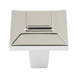 Trocadero 1 Inch Diameter Polished Nickel Cabinet Knob