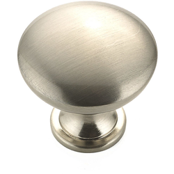 Contemporary 1-3/16 Inch Diameter Knobs with Nickel Finish