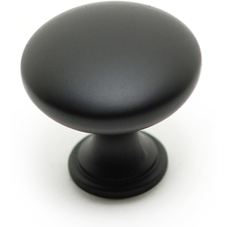 Contemporary 1-3/16 Inch Diameter Knobs with Matte Black Finish