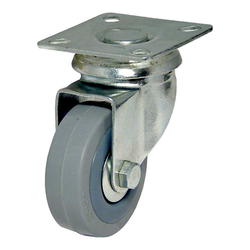 30% OFF 1-31/32 Inch Diameter Swivel Rubber Caster without Brake, 4 Pack, Grey